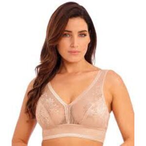 Wacoal Net Effect Rose Dust Soft Cup Wireless Bralette Unpadded Size 32